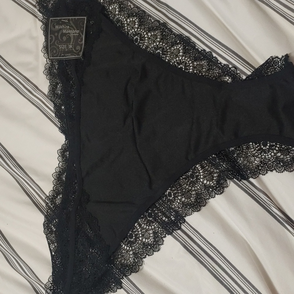 Black lace underwear